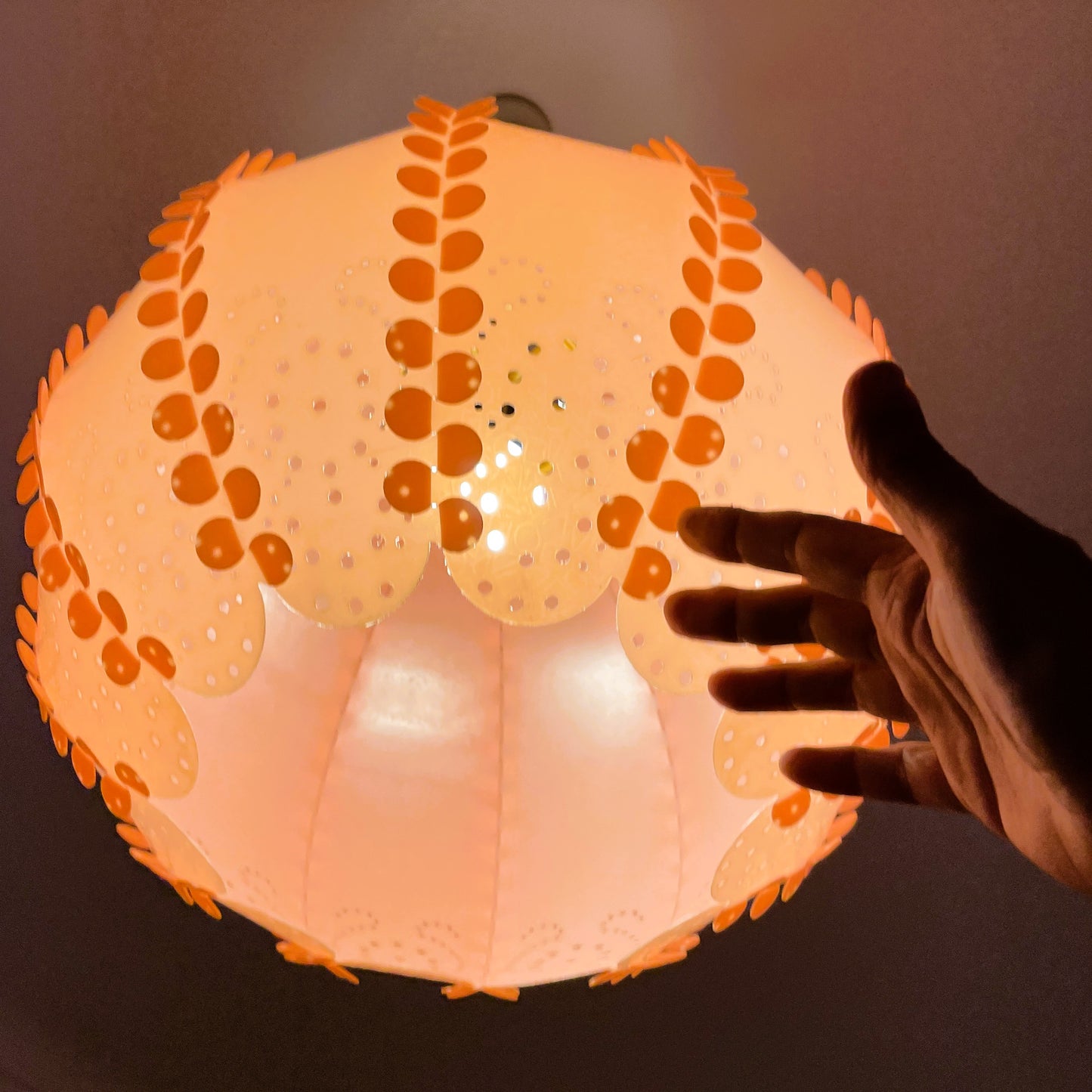 Large Coral Acrylic Light