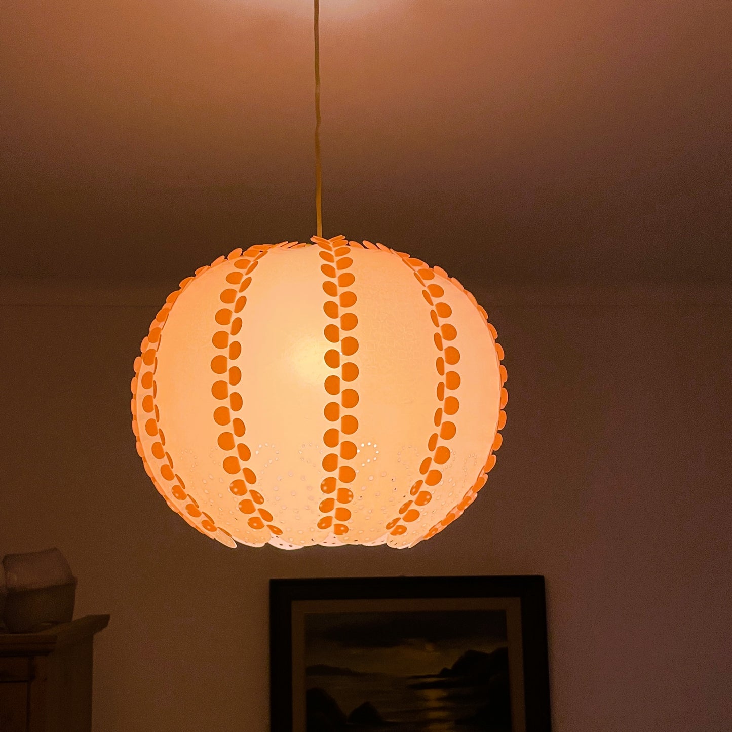 Large Coral Acrylic Light