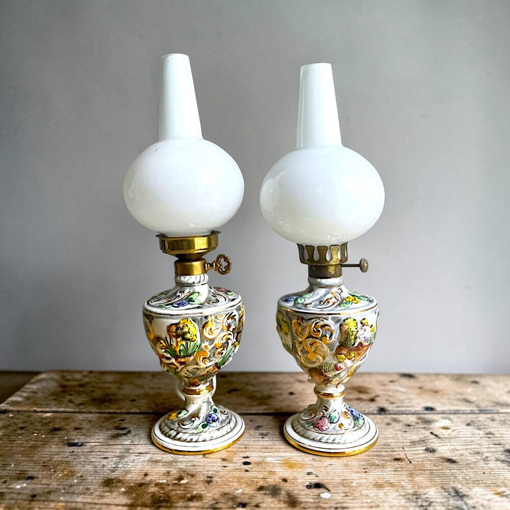 Pair of table lamps by Alcobaça, limited