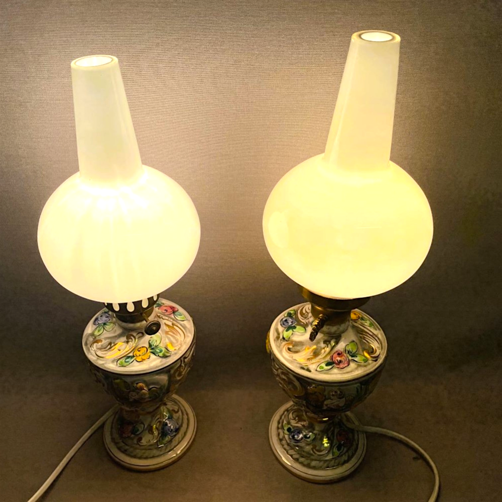 Pair of table lamps by Alcobaça, limited
