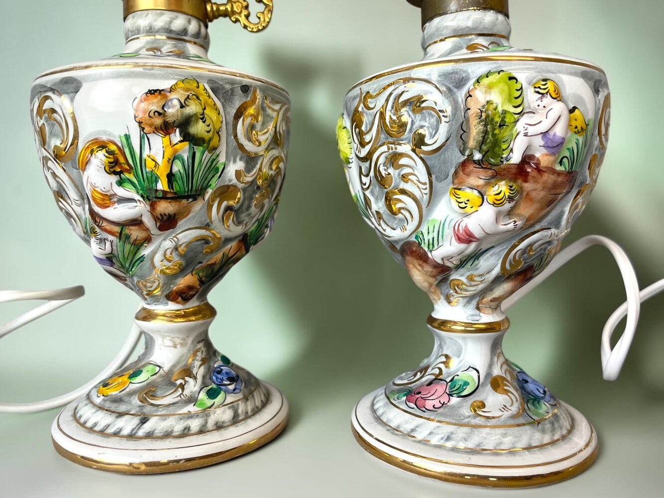 Pair of table lamps by Alcobaça, limited