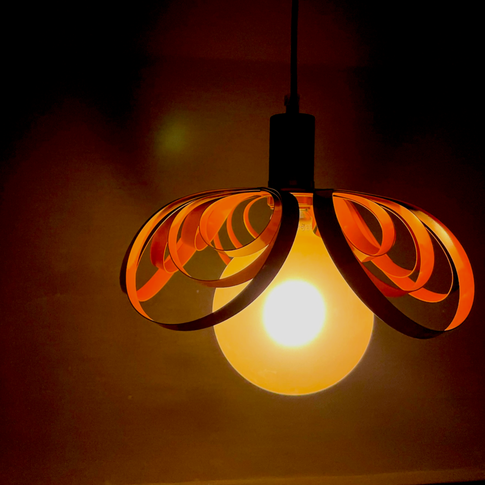 Orange Ribbon Lamp