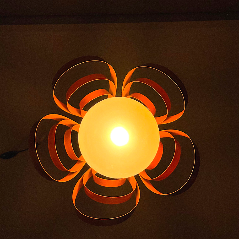 Orange Ribbon Lamp
