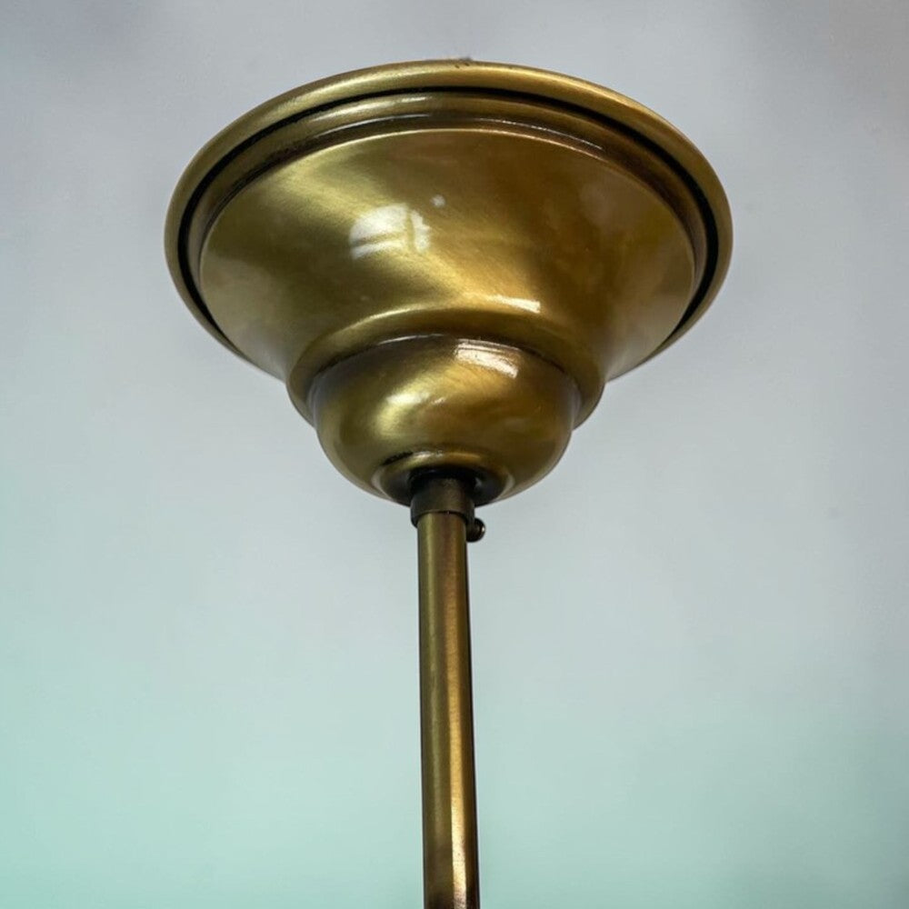 Regency-Inspired Frosted Glass Pendant