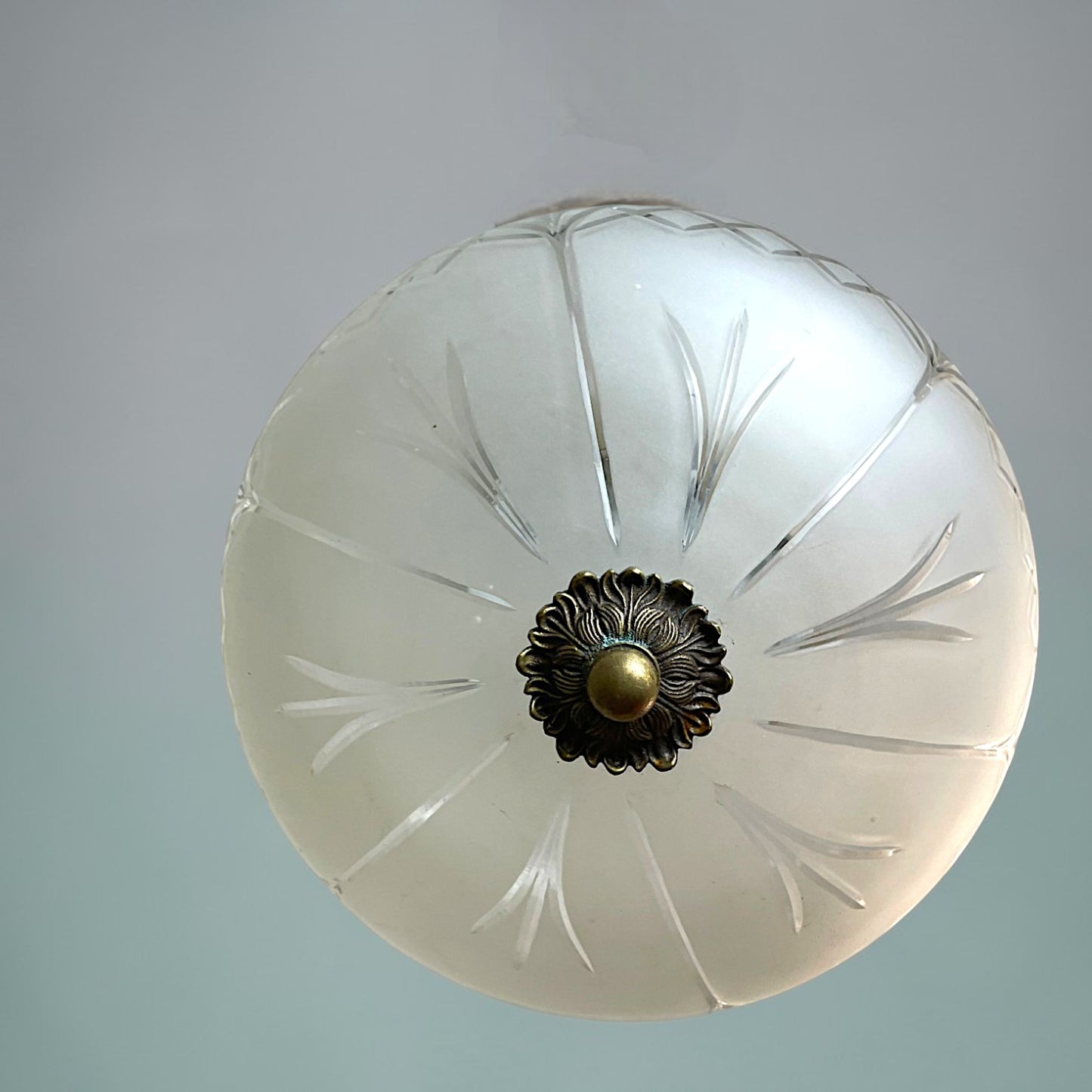 Regency-Inspired Frosted Glass Pendant