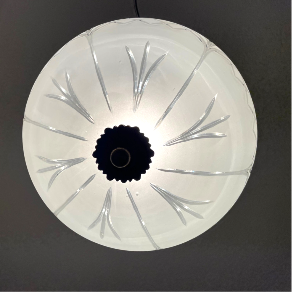 Regency-Inspired Frosted Glass Pendant