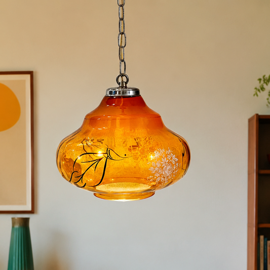 Amber Glass Pendant Light