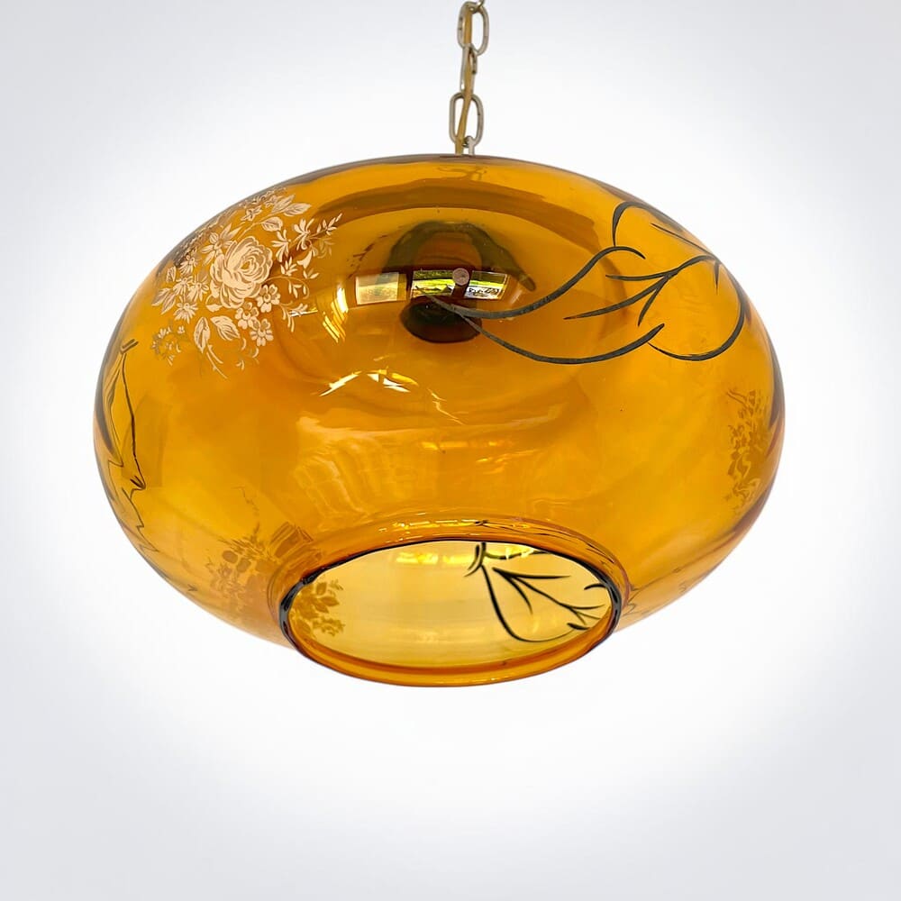 Amber Glass Pendant Light