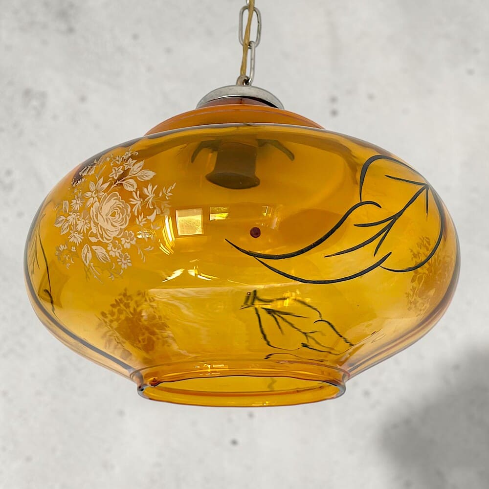 Amber Glass Pendant Light