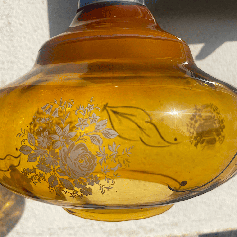 Amber Glass Pendant Light