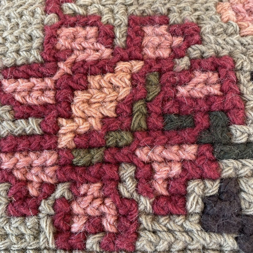 Antique Hand Woven Arraiolos Tapestry Cushion