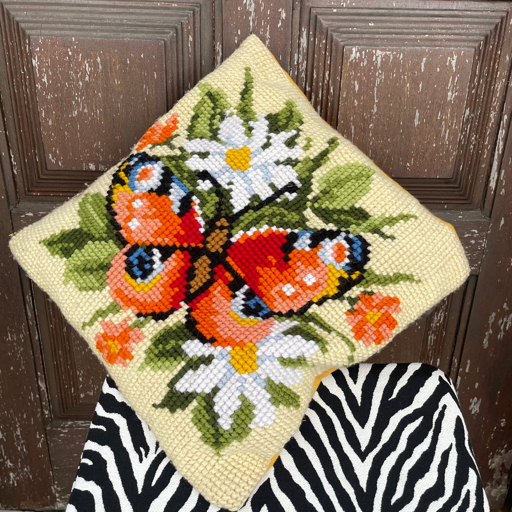 Hand Woven Arraiolos Tapestry Cushion