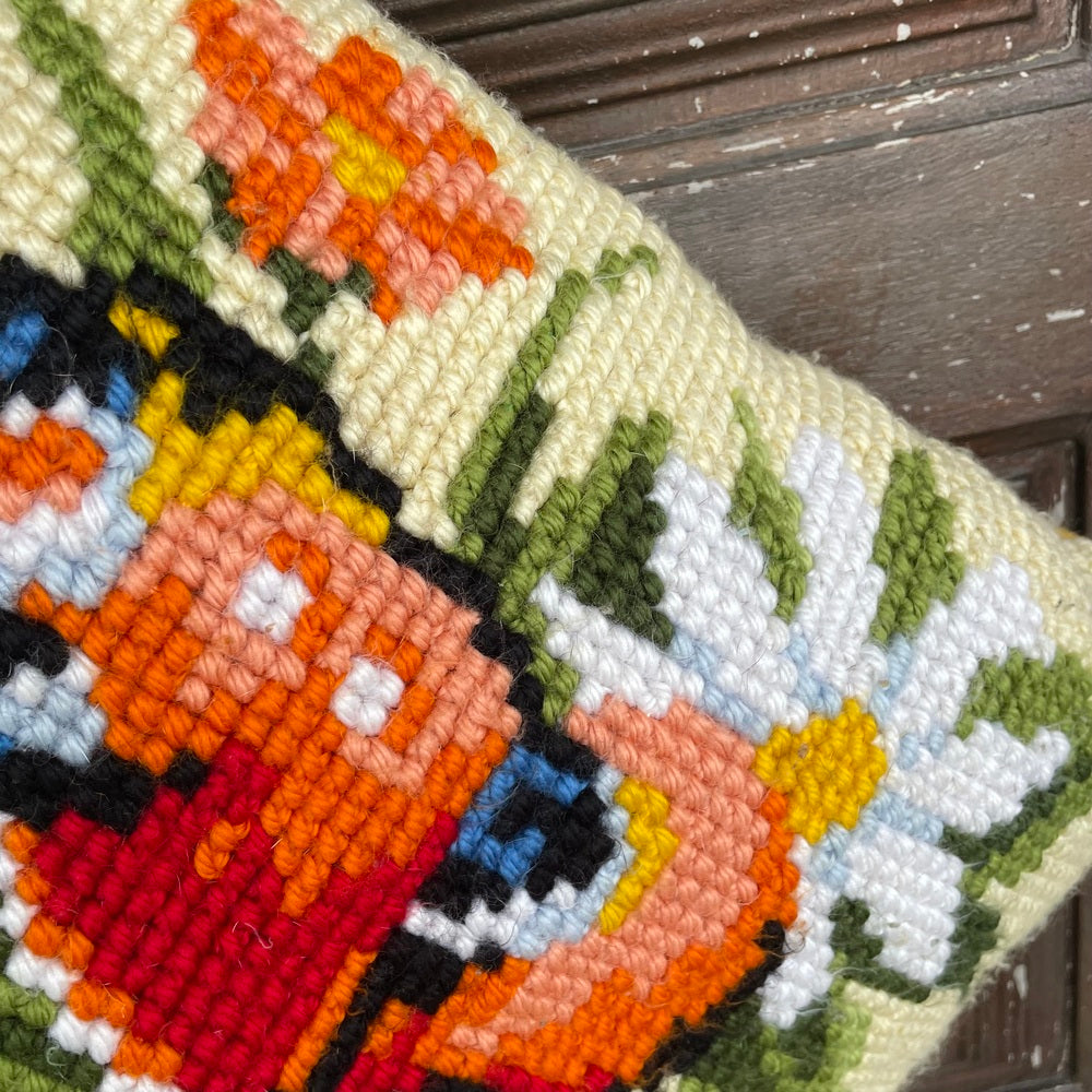 Hand Woven Arraiolos Tapestry Cushion