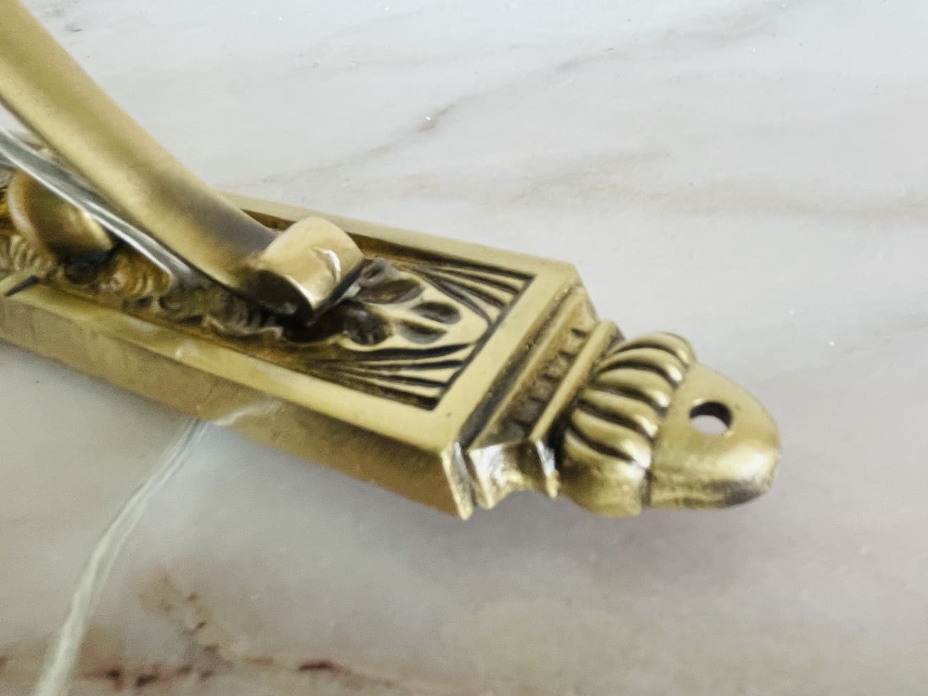 Pair Brass Tulip Wall Lamps