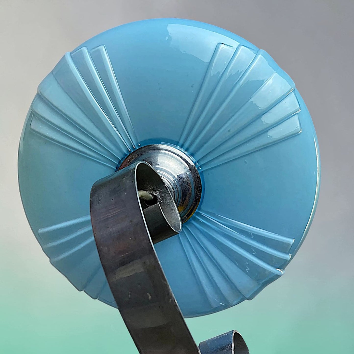 Art Deco chandelier uplight