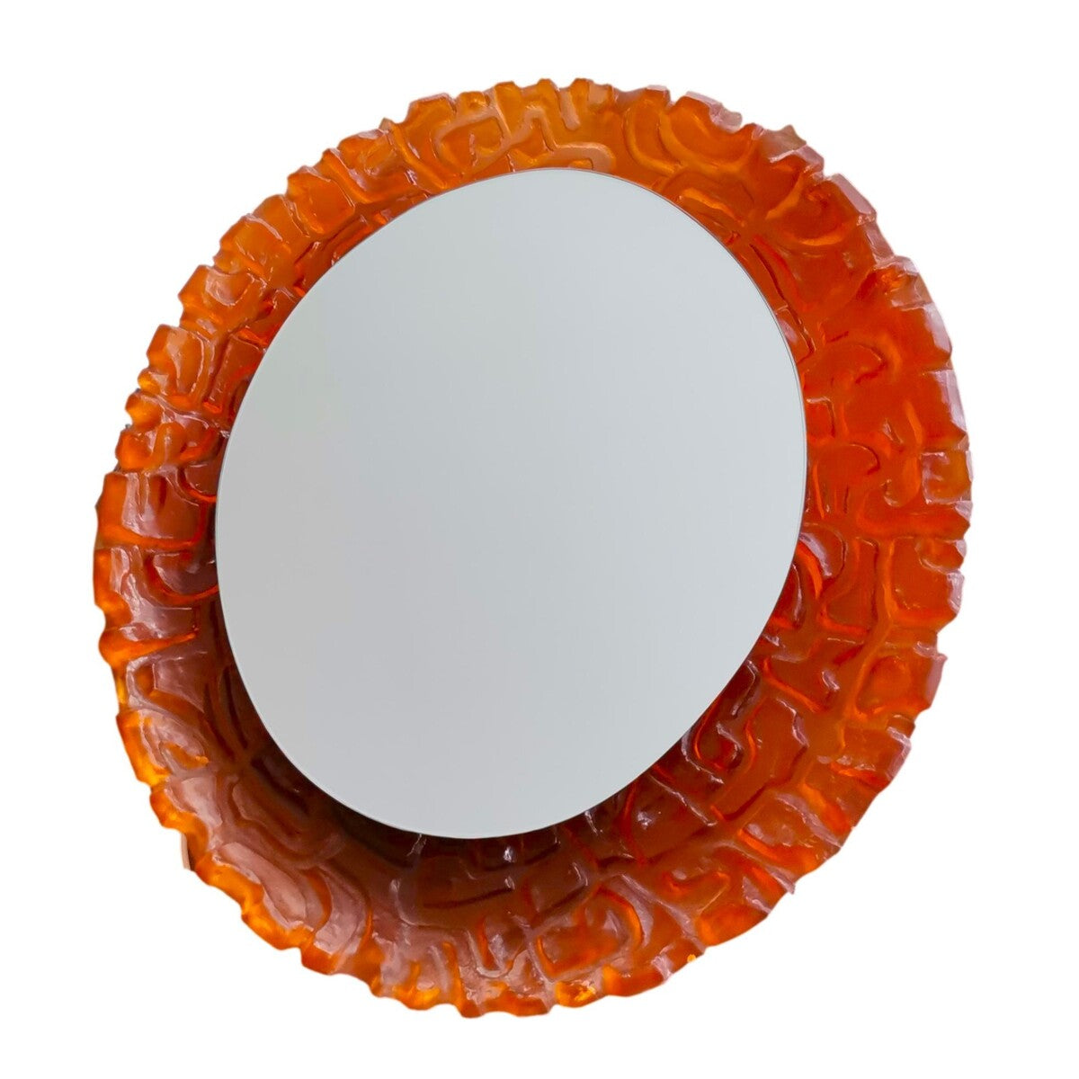 Large Oval backlit wall mirror by Hillebrand