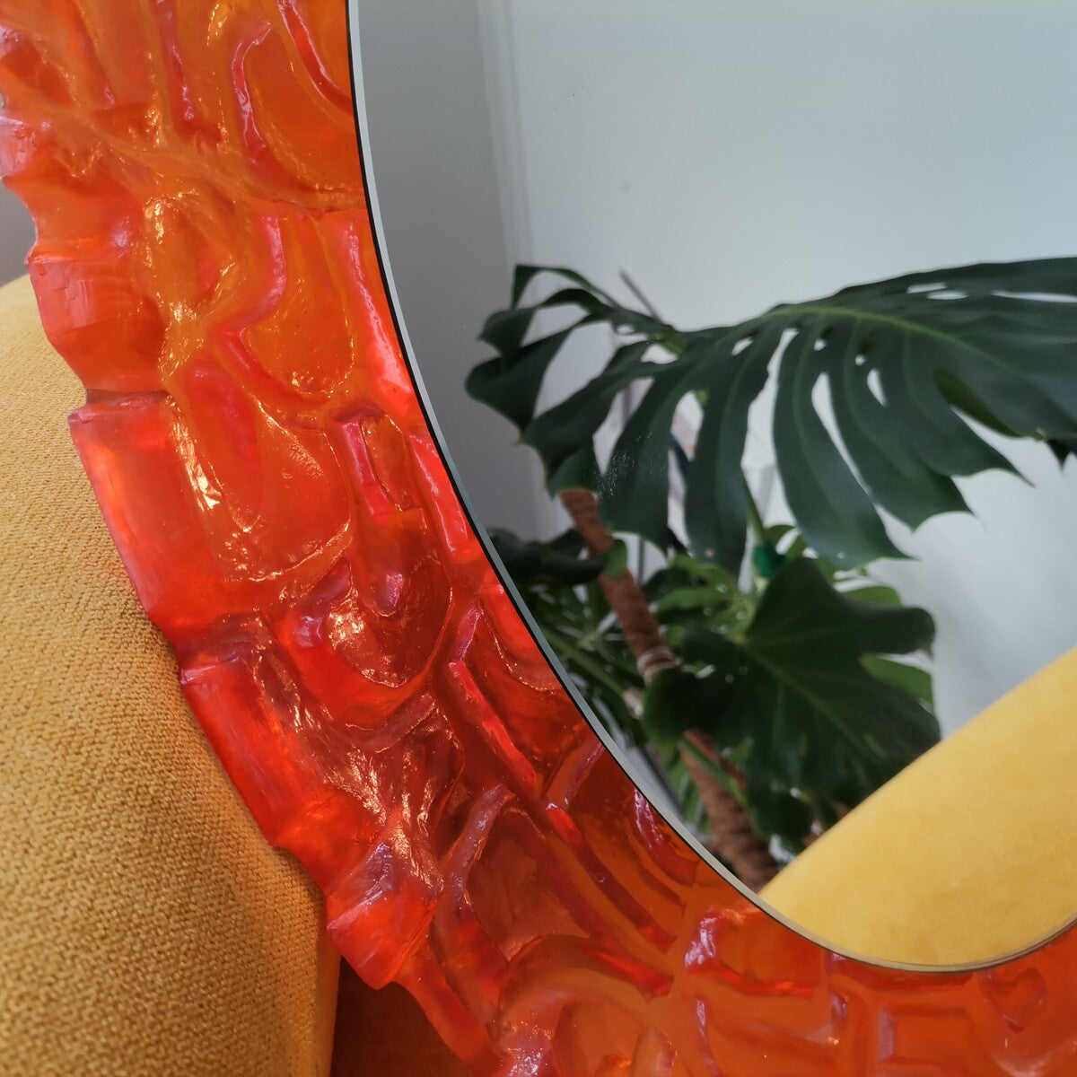Large Oval backlit wall mirror by Hillebrand