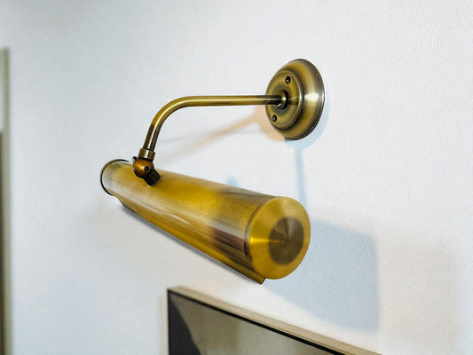 Pair brass picture lights