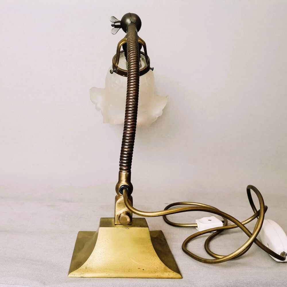 Brass Art Nouveau Table Lamp