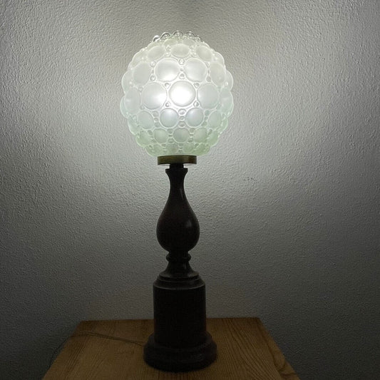 Carved Wood Statement Table Lamp