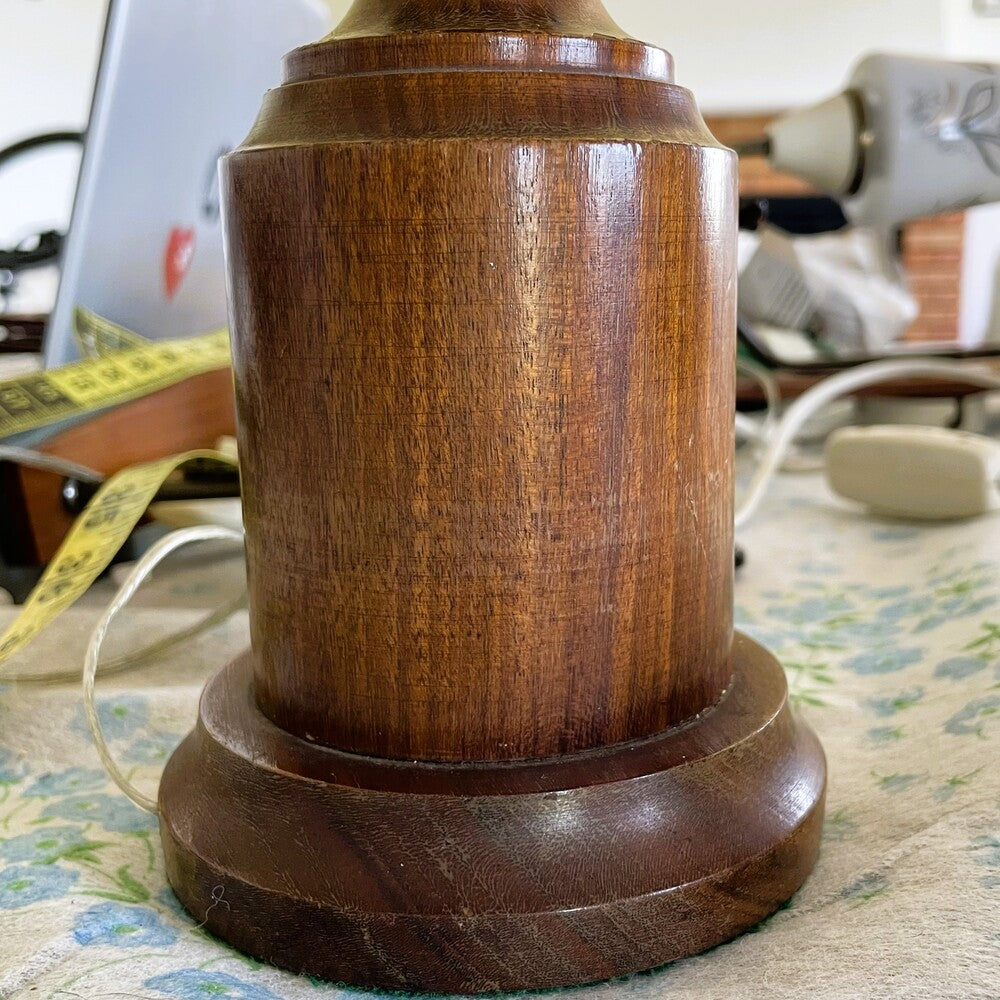 Carved Wood Statement Table Lamp