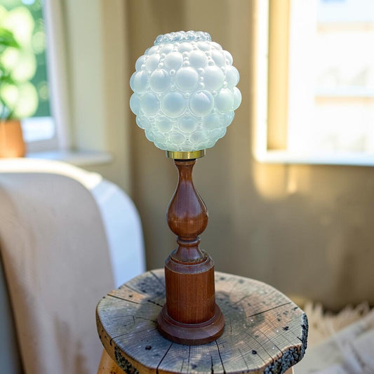 Carved Wood Statement Table Lamp