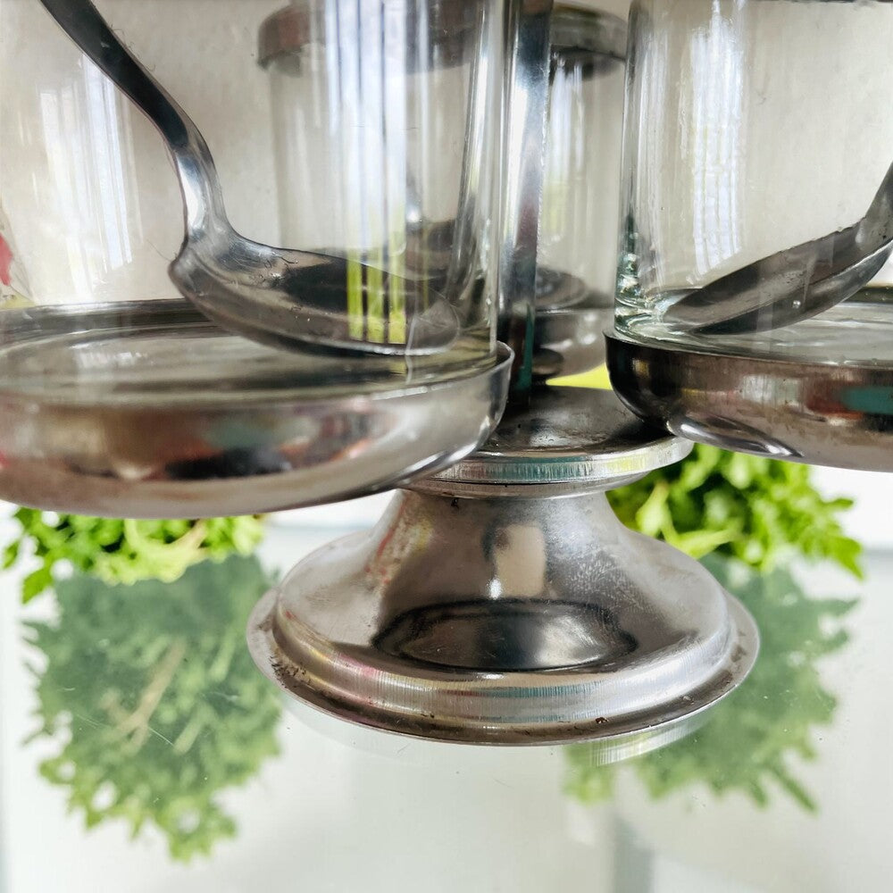 Vintage Twin Bay Rotating Condiment Caddy