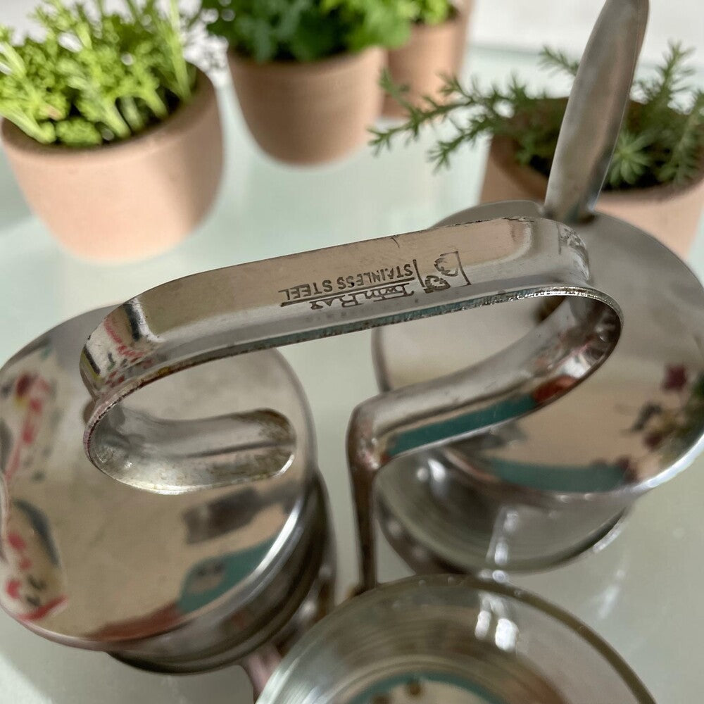 Vintage Twin Bay Rotating Condiment Caddy