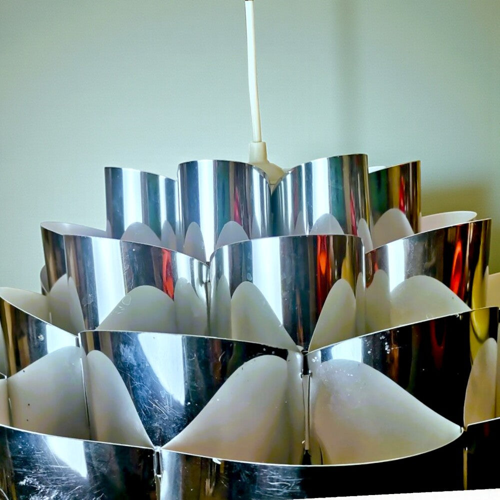 Silver Danish Modern lamp