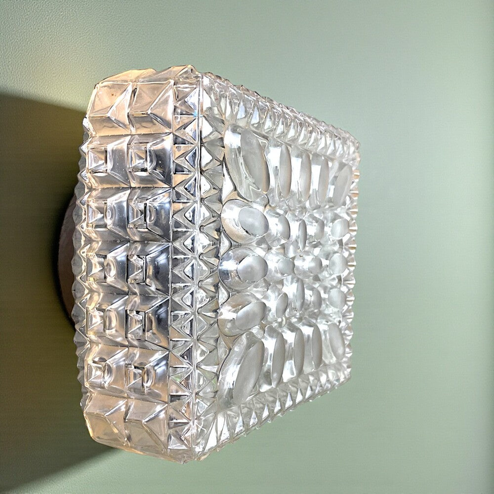Square Glass Flush Mount Light