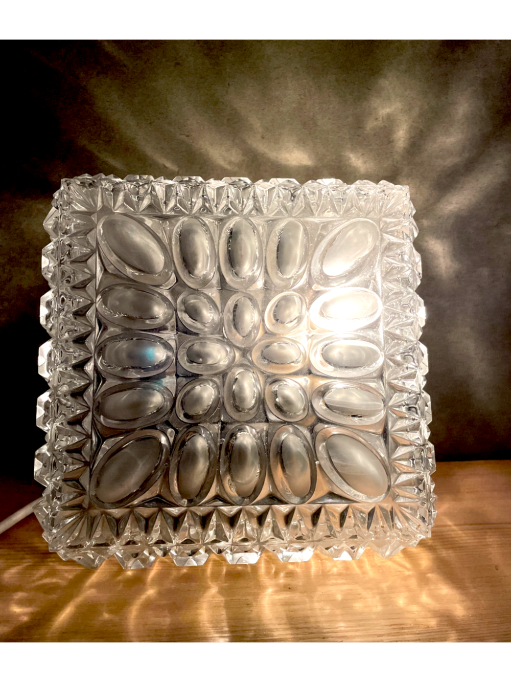 Square Glass Flush Mount Light