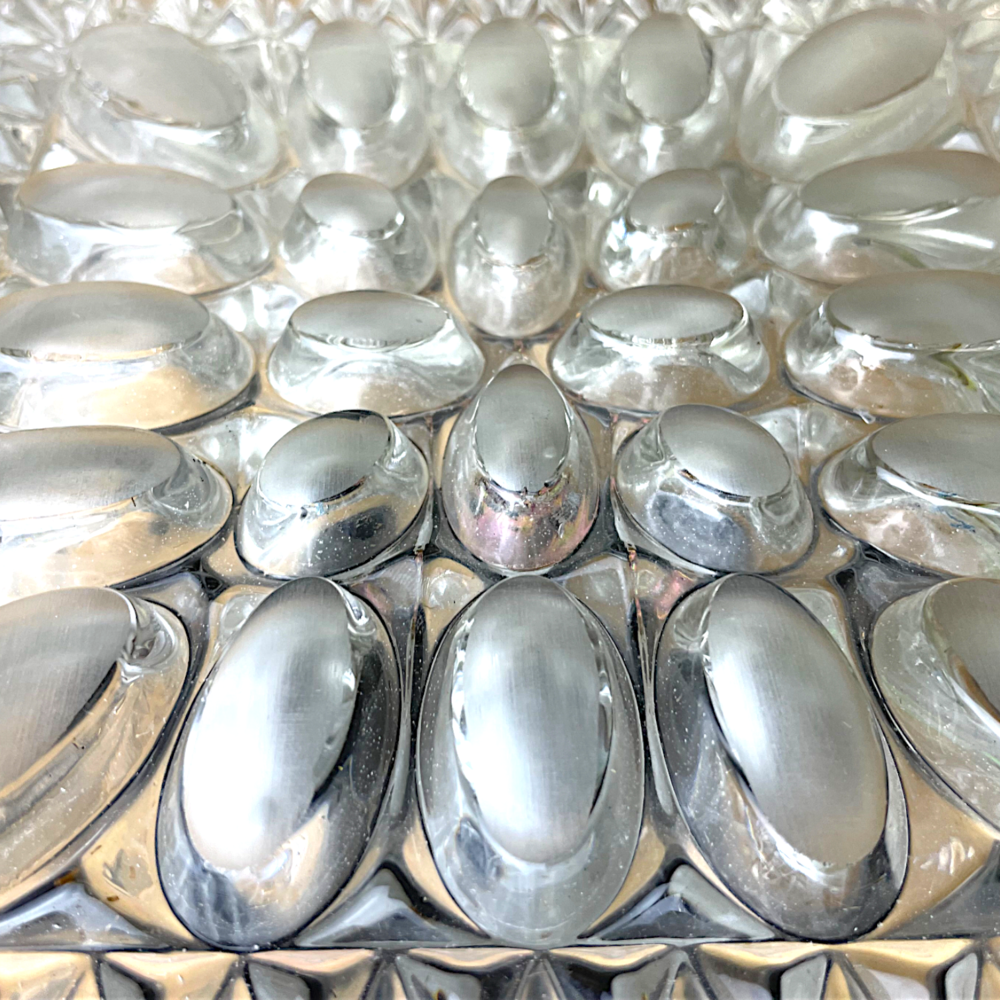 Square Glass Flush Mount Light