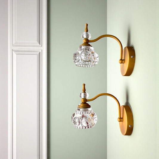 Pair of Glass Wall Sconces