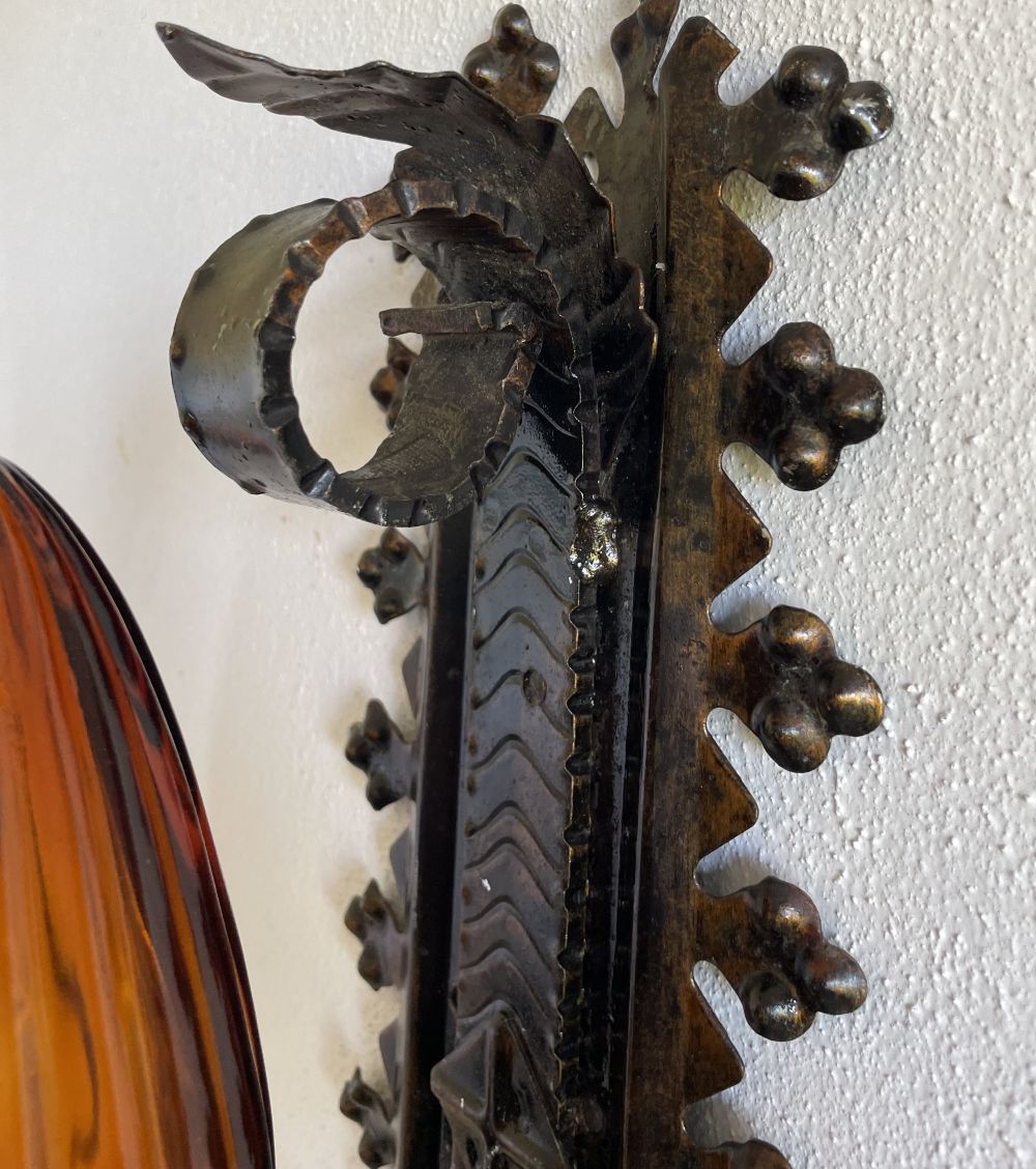 Gothic Wrought Iron Wall Sconce