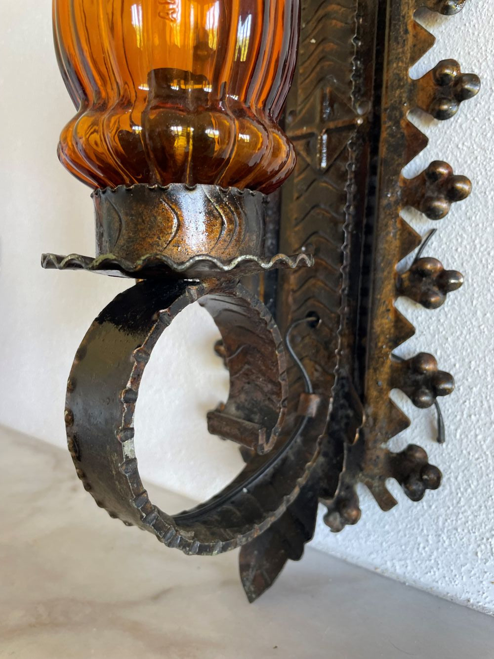 Gothic Wrought Iron Wall Sconce
