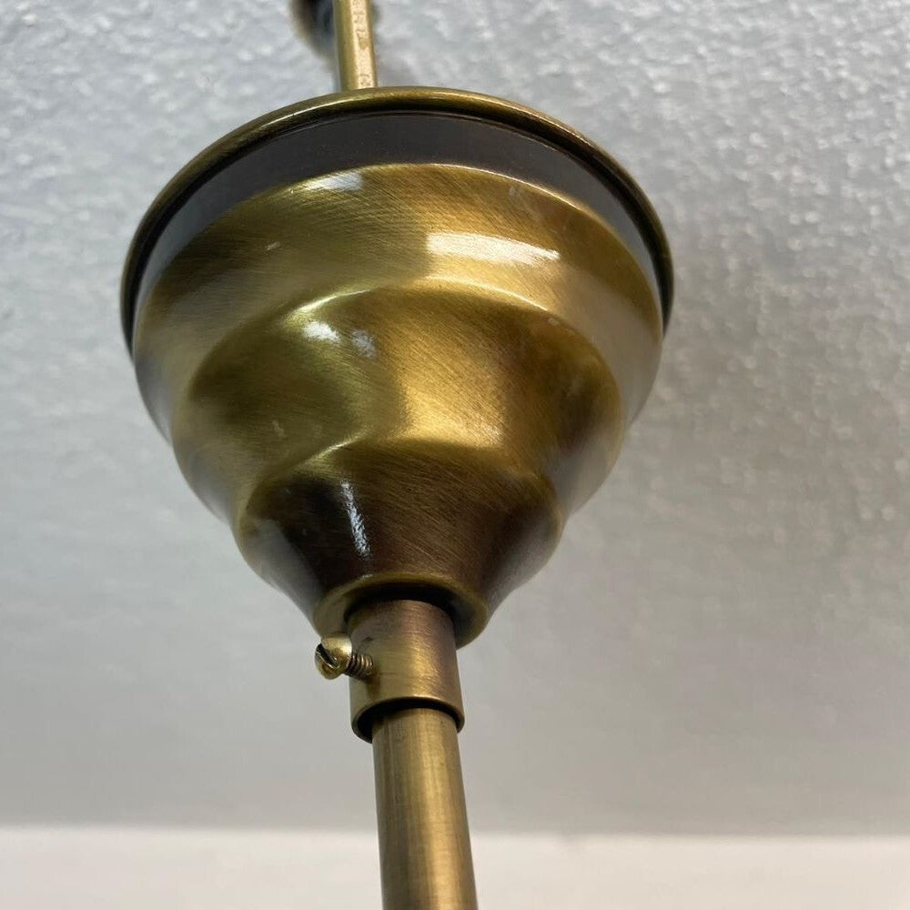 Hand-blown Textured Art Glass Chandelier
