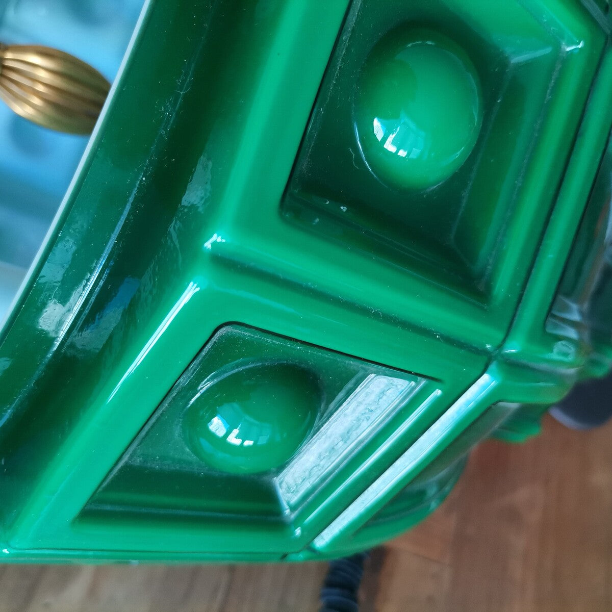 Green light fixture by Helena Tynell for Flygsfors