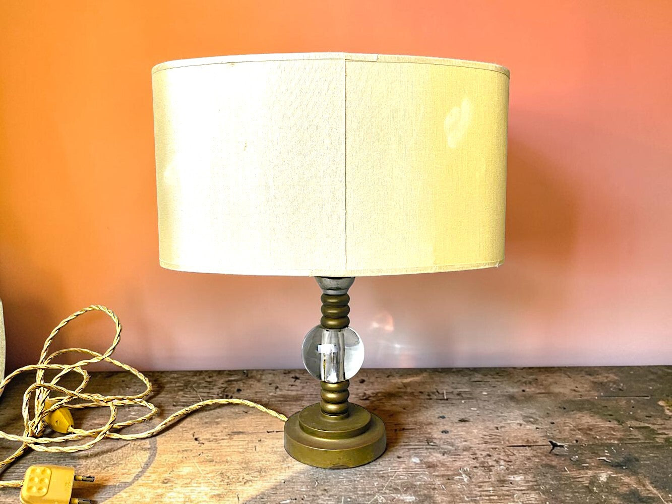 Hollywood Regency style Brass Lamp