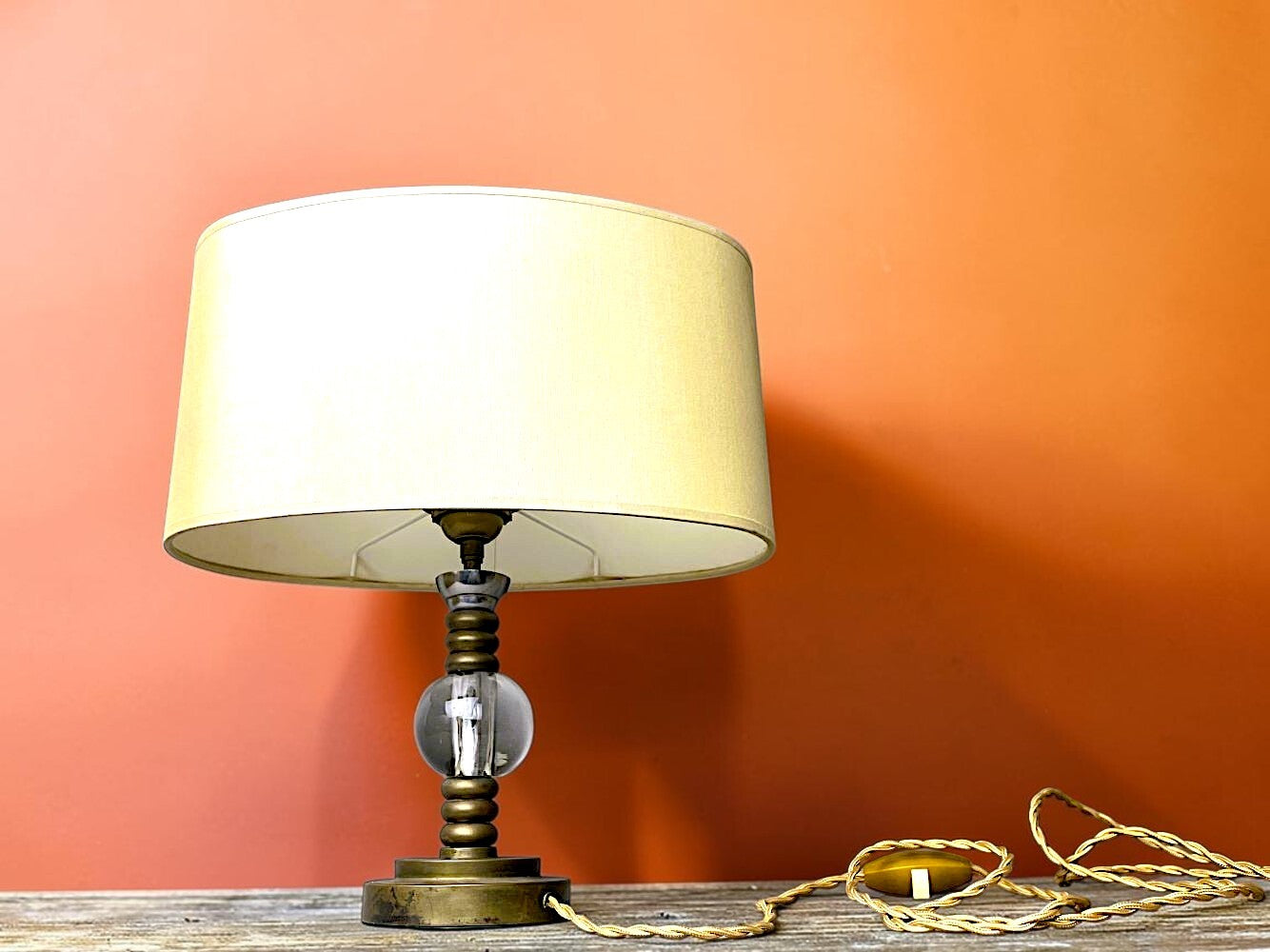 Hollywood Regency style Brass Lamp