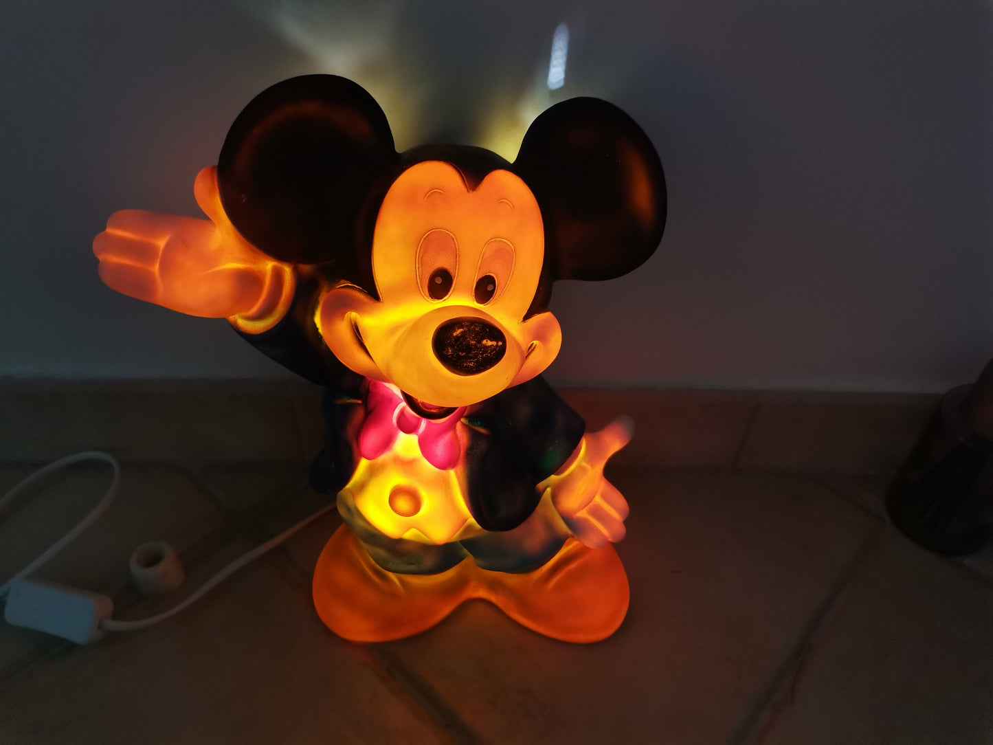 Vintage Disney Mickey Mouse kids lamp mood light made in Germany 80s