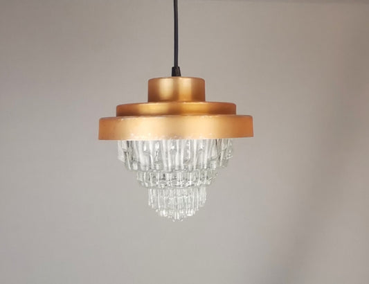 Metallic copper hanging lamp