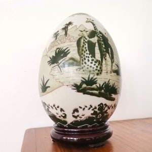 Porcelain African decorative egg