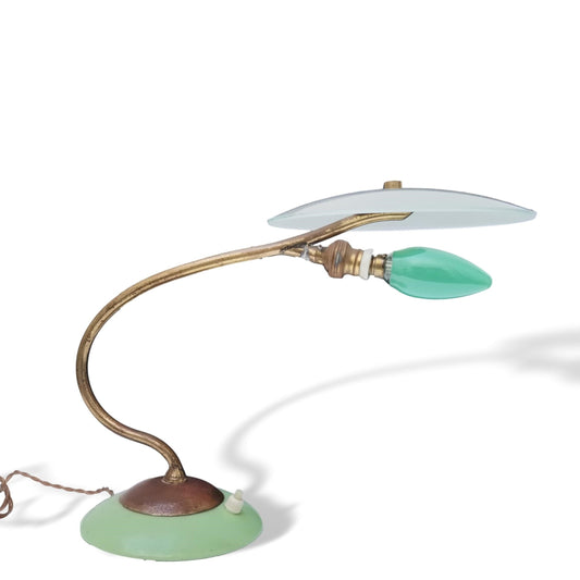 Unique modernist Space Age table arc lamp