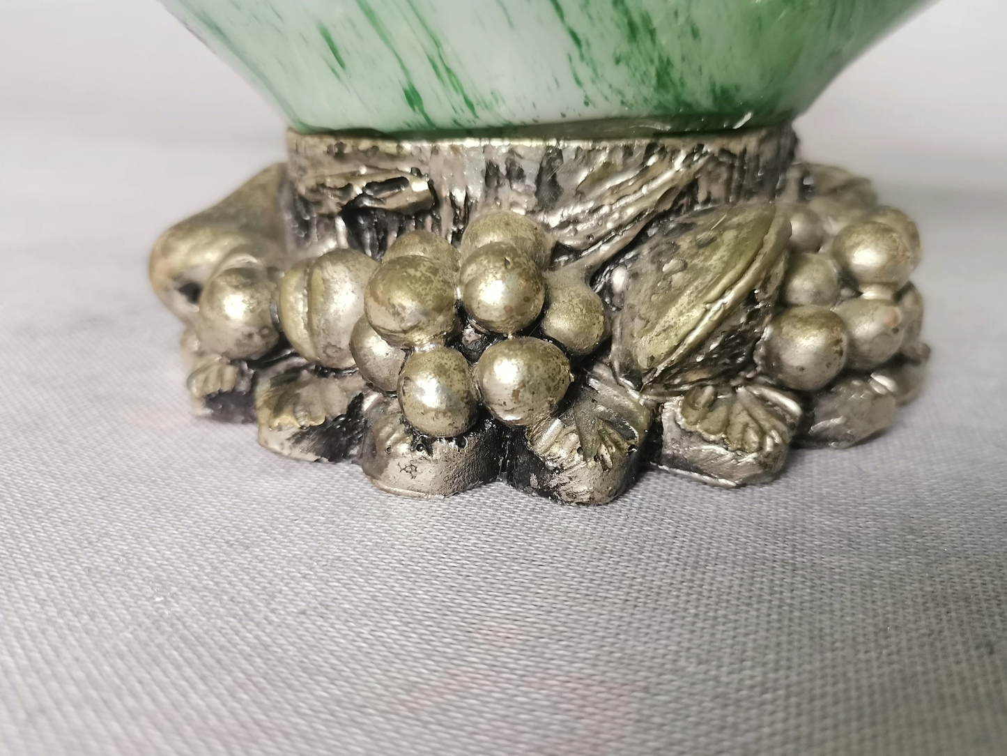 Green Murano Glass sterling silver 925 vase