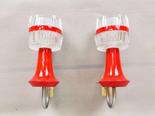 Pair mid century modern wall sconces