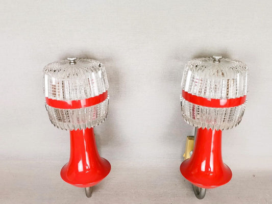 Pair mid century modern wall sconces