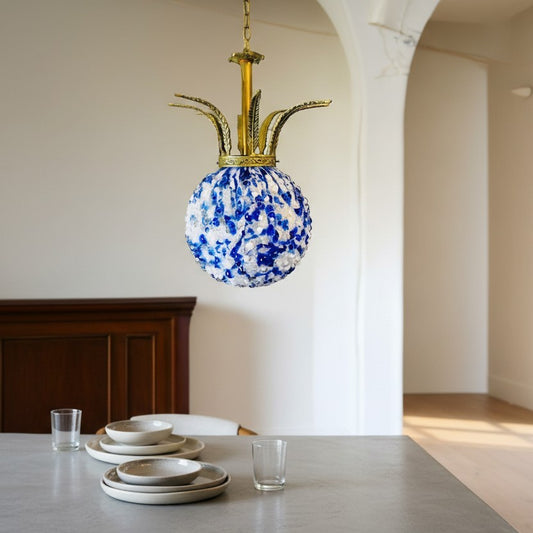 Blue Regency Style Chandelier