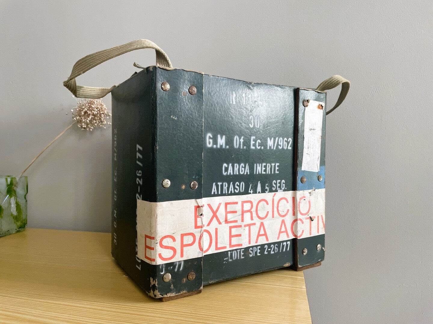 Portuguese military surplus equipment ammo storage box case