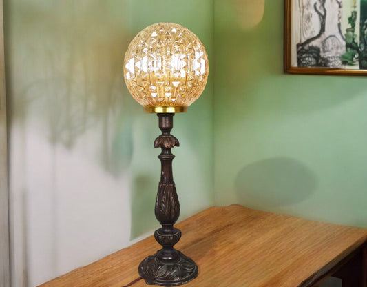 Tall wooden side table lamp large