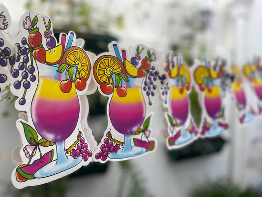 Party garland Caribbean cocktail Pack of 4